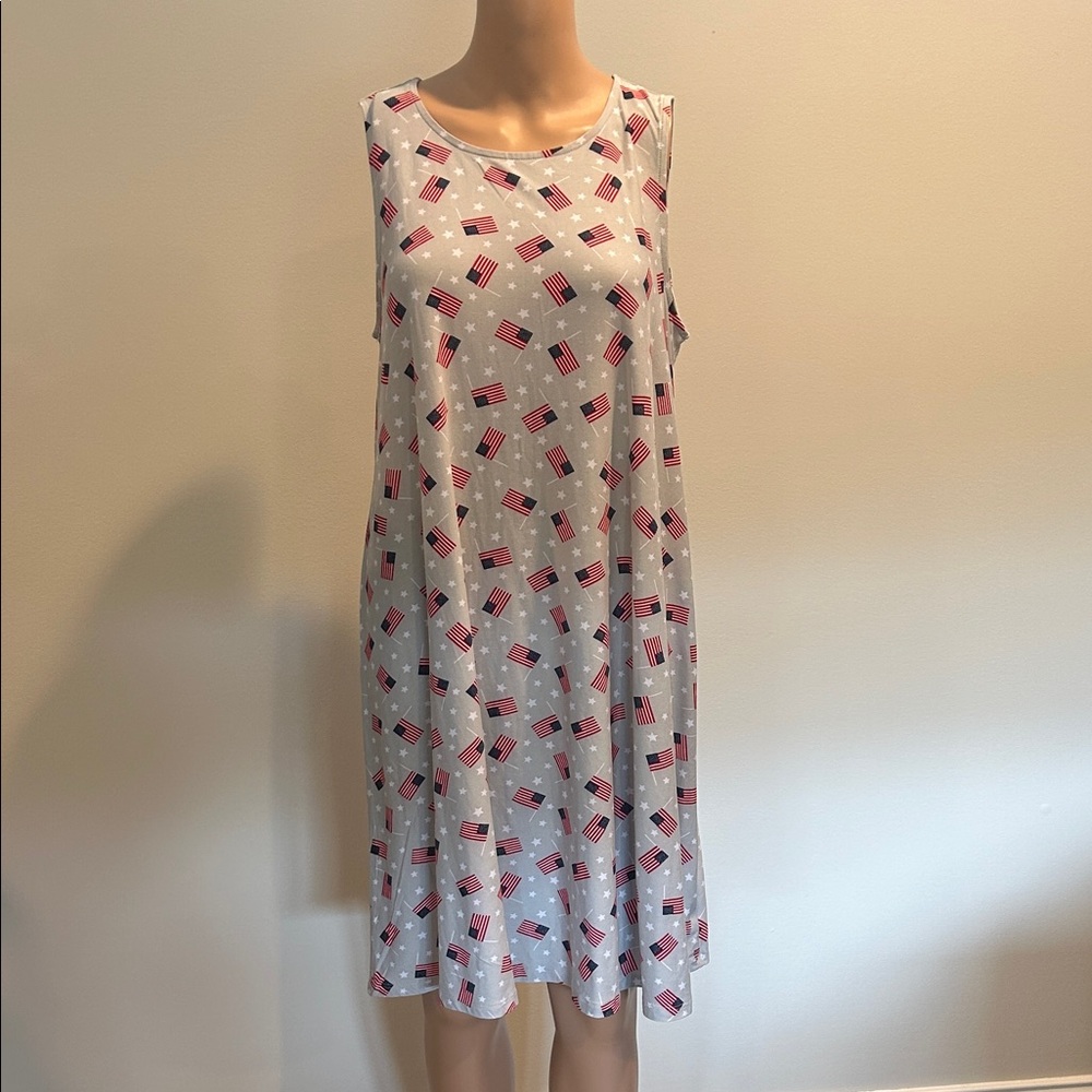 Sleeveless Geometric Print Dress